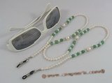 GCH001 Shell pearl& jade Beaded grandmother Eyeglass holders