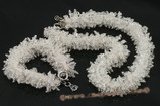 gnset012 irregular crystal beads&faceted crystal neckalce bracelet set