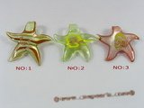 gpd004 10 pieces 60mm starfish-shape lampwork glass pendant