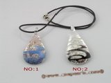 gpd022 10 pieces 60mm tear-drop coloured glaze pendant