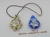 gpd034 10 pieces 60mm tear-drop chinese lampwork glass pendant