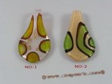 gpd036 10 pieces 60mm colourful clipper-built coloured glaze pendant