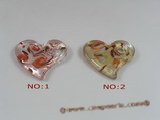 gpd041 10pieces 45*50mm heart-shape lampwork pendant wholesale