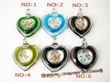 gpd058 45mm heart-shape lampwork pendant necklace factory price wholesale,10 pieces
