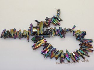 gs015 Man Made faceted crystal strands wholesale, 15"in length