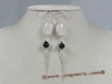 gse010 925silver dangling jade earrings with agate beads