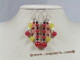 gse015 multi-color jade & agate sterling earrings in wholesale