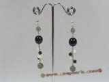 gse019 agate&crystal beads dangle earrings at wholesale price