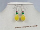 gse030 online wholesale multi-color jade earrings with 925silver ear hook