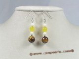 gse032 sterling tiger's gemstone dangle earrings for wholesale