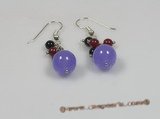 gse036 wholesale purple jasper earings with sterling ear hook