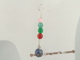 gse040 Multi stone and sterling silver drop earrings in wholesale