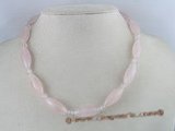gsn009 Handcrafted rose quartz beads gem stone necklace