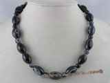 gsn011 13*18mm and 8mm gem stone beads neckalce