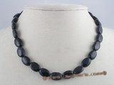 gsn028 13*14mm oval blue aventurine gemstone beads necklace