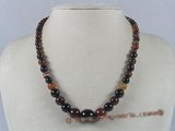 gsn033 wholesale gradual change rounds agate beads necklace