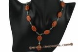 gsn091 Modern design Carnelian Y style Princess necklace