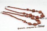gsn104 Stylish gold sand gemstone necklace in two style