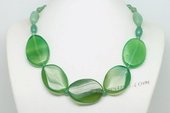 gsn106 Handmade square green jade princess necklace