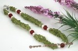 gsn109 Handmade peridot and Red Jade Princess Necklace