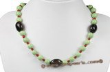 gsn130 fashion gemstone necklace with different gemstone beads