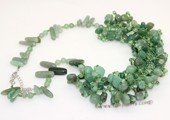 gsn190 Stylish green aventurine beads princess necklace