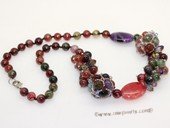 gsn196 Hand made 8mm agate  necklace jewelry
