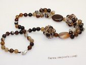 gsn200 Hand made 8mm agate necklace jewelry