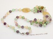 gsn201 Hand made mix color gemstone necklace jewelry