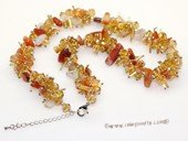 gsn204 Baroque gemstone beads&agate neckalce jewelry