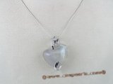 gsp015 30mm heart shape fluorite gem stone sterling silver pendant