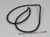 gss002 3mm Small Off Round black seed agate beads strands wholesale