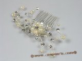 hj003 chandelier pearl bridal comb jewelry
