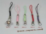 hsg003 pink pearl handset charms gift with sterling Double dolphin cage