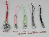 hsg004 sterling Heart cage with CZ handset cord with strap lanyards