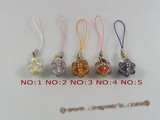 hsg008  Beautiful ball design zircon mobile phone chains wholesale