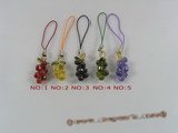 hsg009 grape design zircon cell phone charms in wholesale