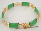 jbr005 Stunning gold plate bangle braclet with jasper beads in wholesale