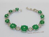 Jbr029 Graduate size Round Jade Gemstone Bangle bracelet
