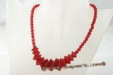 jn018 red square jasper beads necklace wholesale