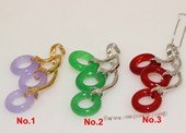 Jp024 Silver  Tone 24*43mm Donut shape  Color Gemstone pendants