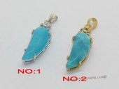 Jp046 Fashion jade gemstone pendants in metal mounting