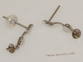 kem010 18K White Gold Stud Earrings Mounting