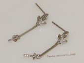 kem011 18K White Gold Stud Earrings Mounting