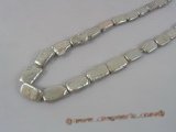 keshi022 10*15mm grey oblong cultured pearls strand in wholesale