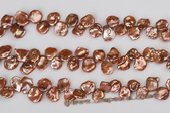 keishi057 Coffee Color 10-11mm Side-dirlled Reborn Pearl Strands