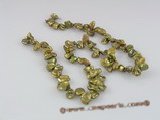 keshi07 side-dirlled olive green keshi pearls wholesale