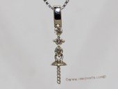 kpm139 18K White Gold Pendant setting with Diamonds