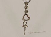 kpm149 18K White Gold& Diamonds Pendant Mounting