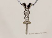 kpm150 18K White Gold& Diamonds Pendant Mounting